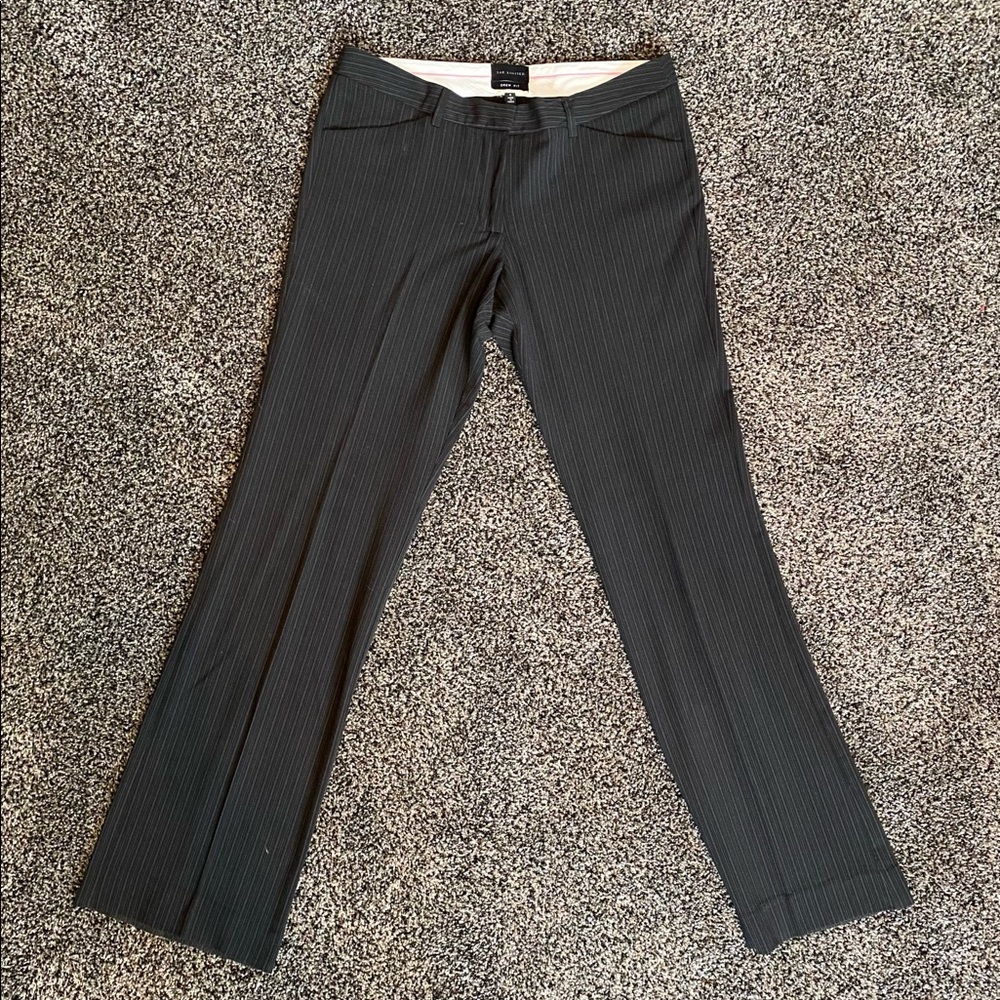 The Limited Drew Fit Black Pinstripe Pant
